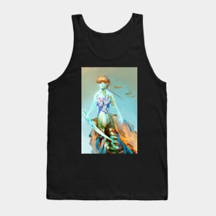 Horseshoe Crab mermaid drider centaur type warrior woman for MerMay2023 mermaid art fantasy undersea Tank Top